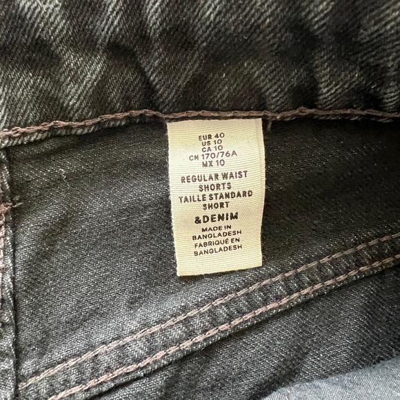 Women’s black jean shorts - size 10 - Picture 2 of 3